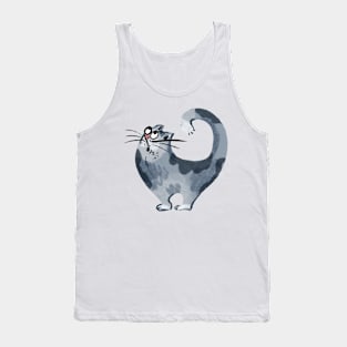 Cat funny Tank Top